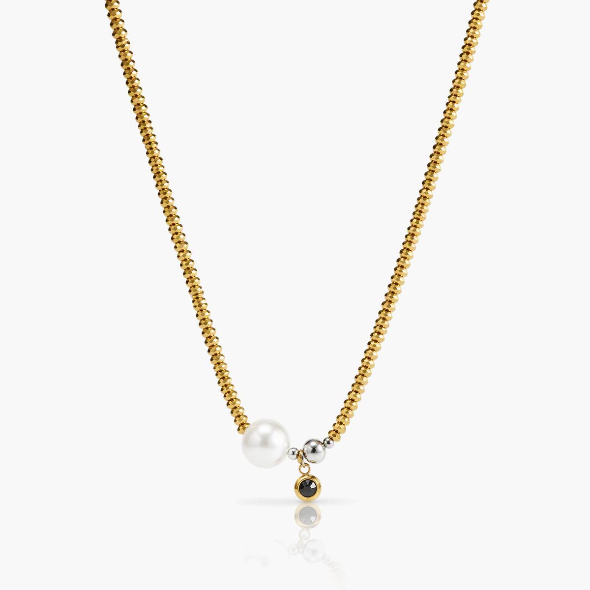 Dainty Pearl Bead Chain Necklace