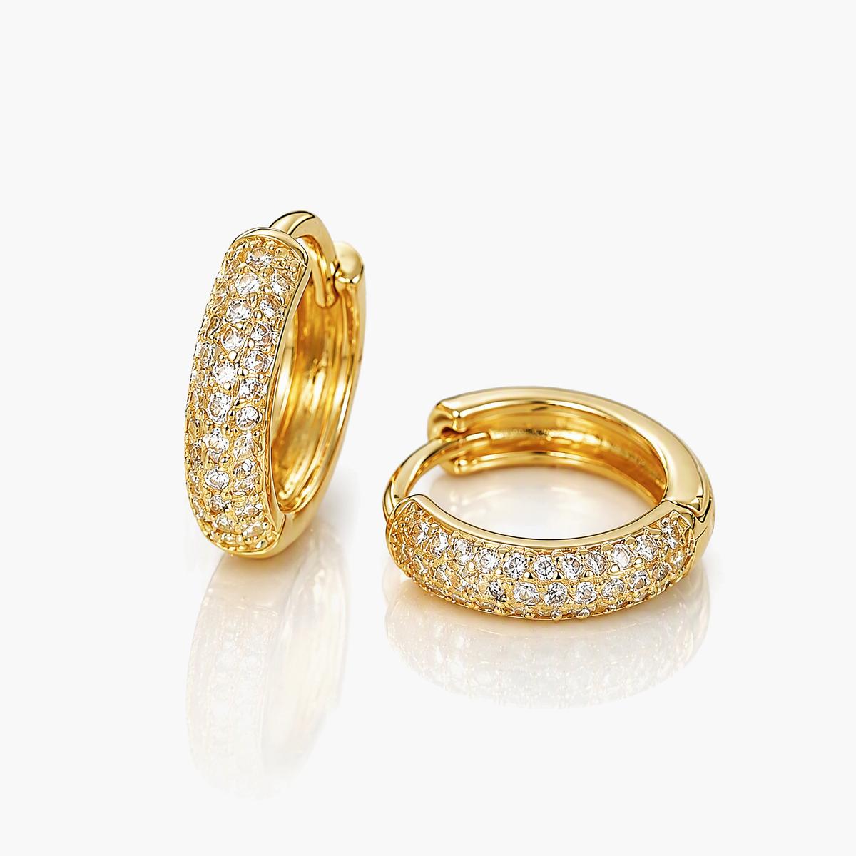Paved Hoop Earrings