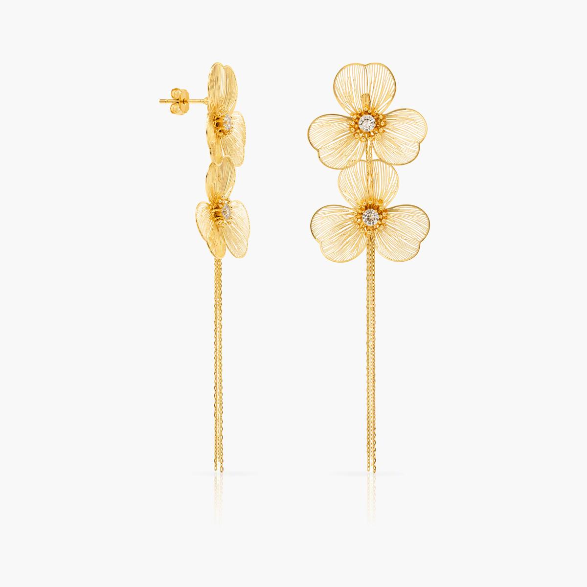 Flower Drop Earrings