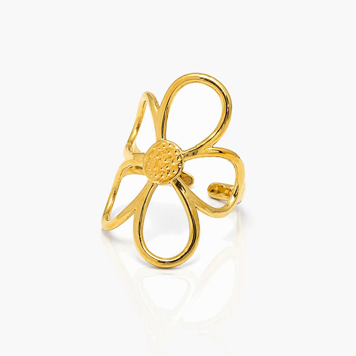 Flower Open Cuff Ring