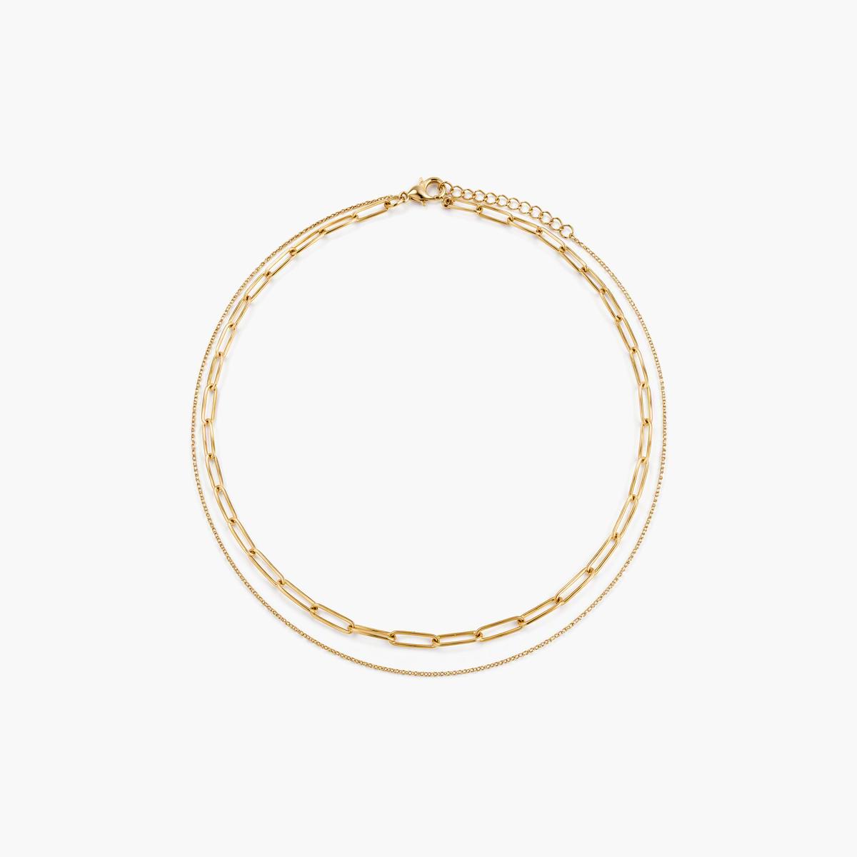 Trendy Double Layer Chain Necklace