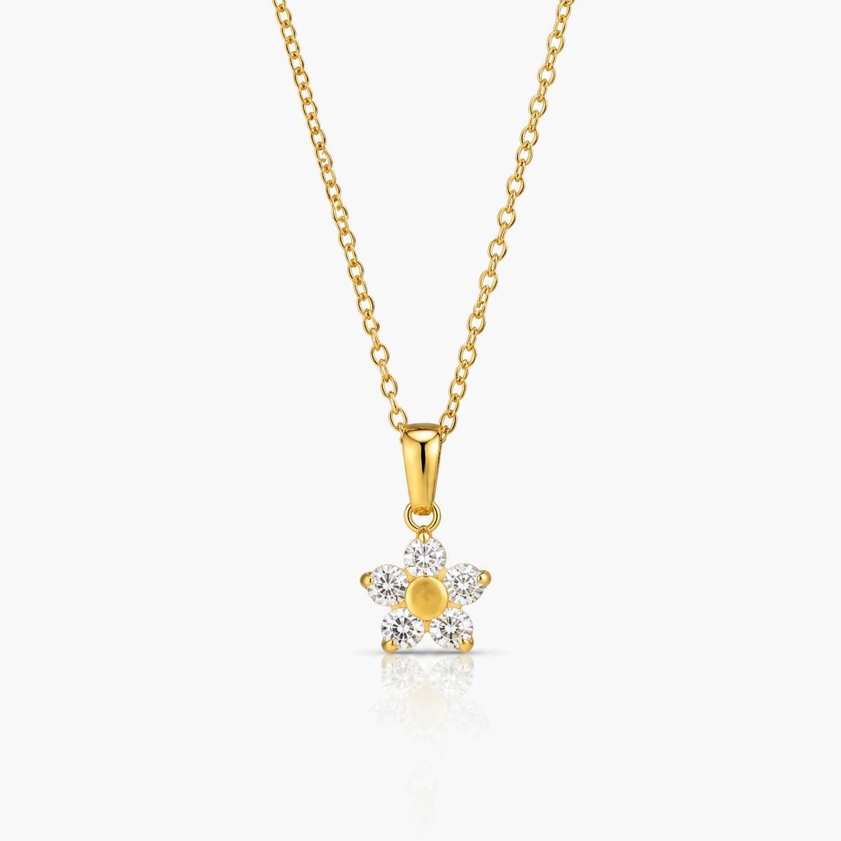 Cute Five-Petal Flower Pendant Necklace