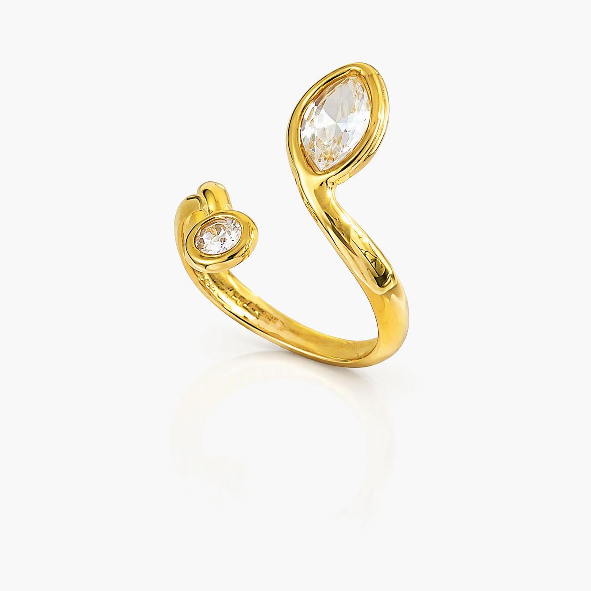 Teardrop Pear Two-Stone Ring