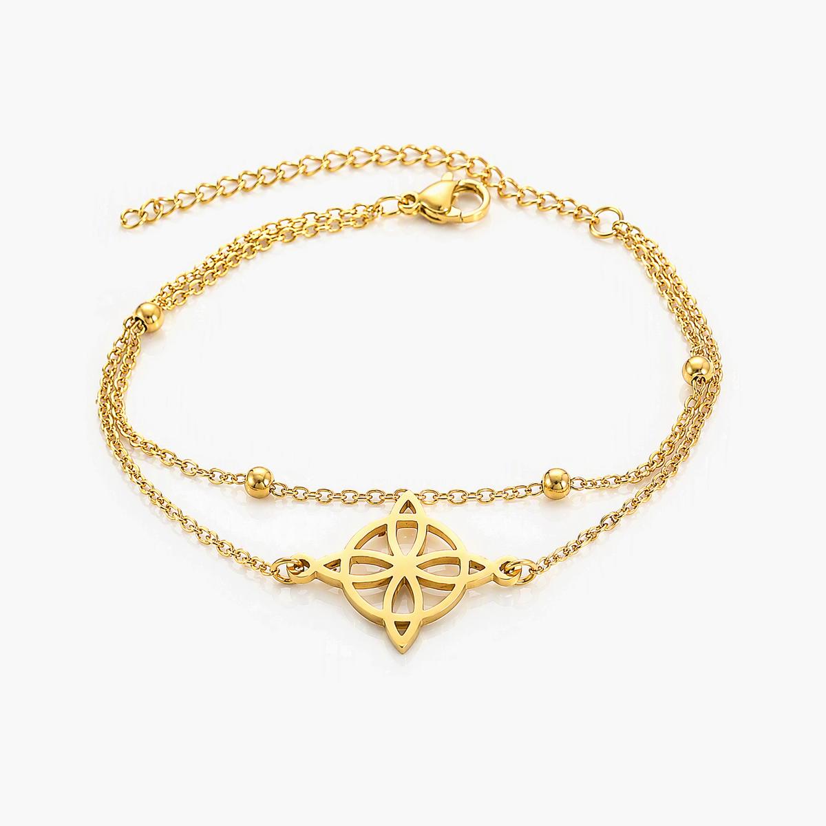 Dainty Flower Charm Bracelet