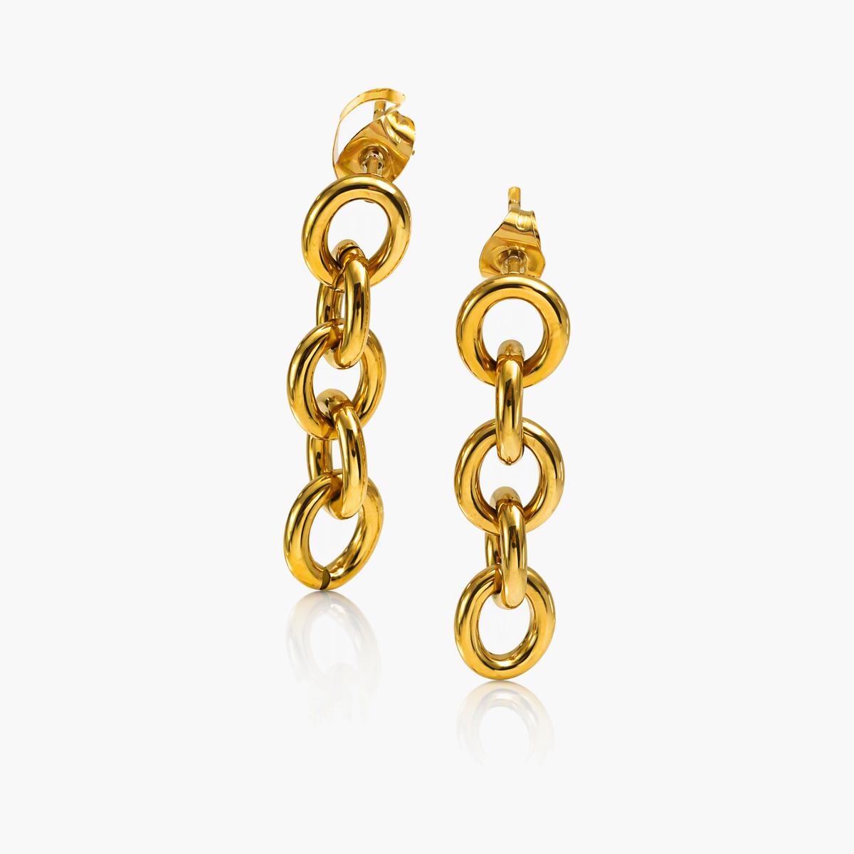 Chunky Link Chain Drop Earrings