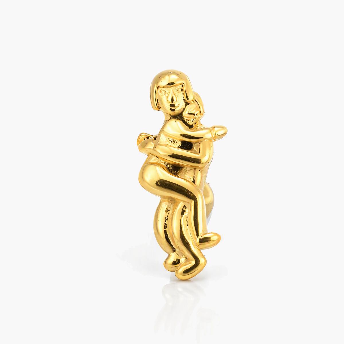Sitting Figure Stud Earrings