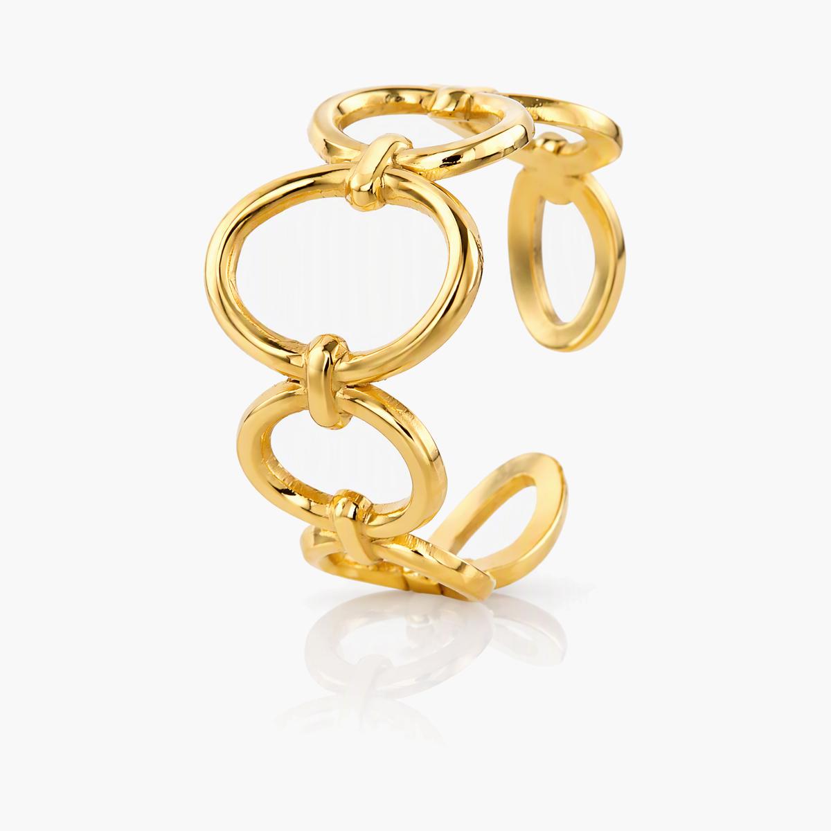 Interlocking Oval Link Ring