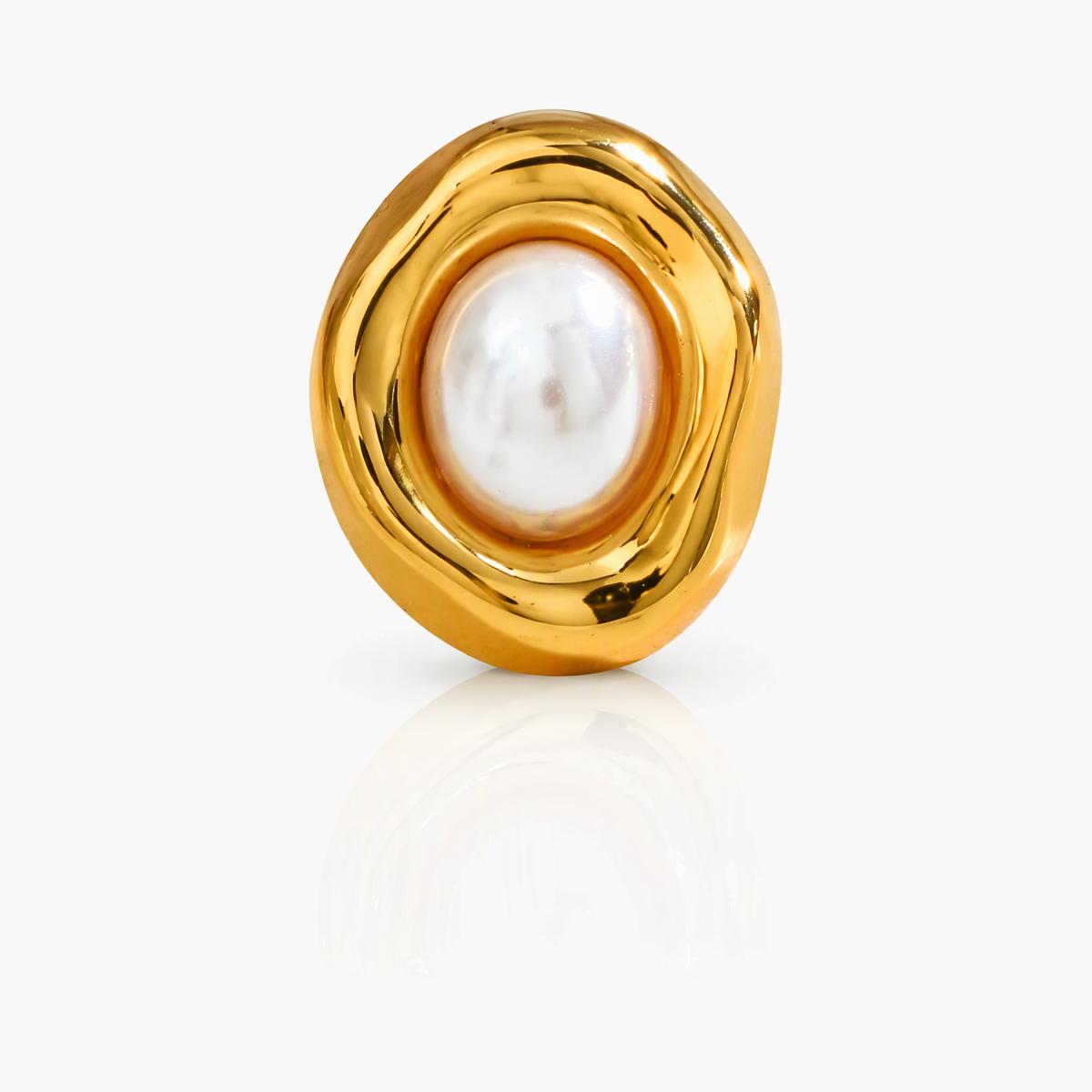 Trendy Irregular Stone Stud Earrings