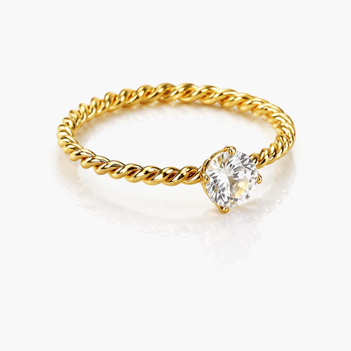 Dainty Twisted Band Ring