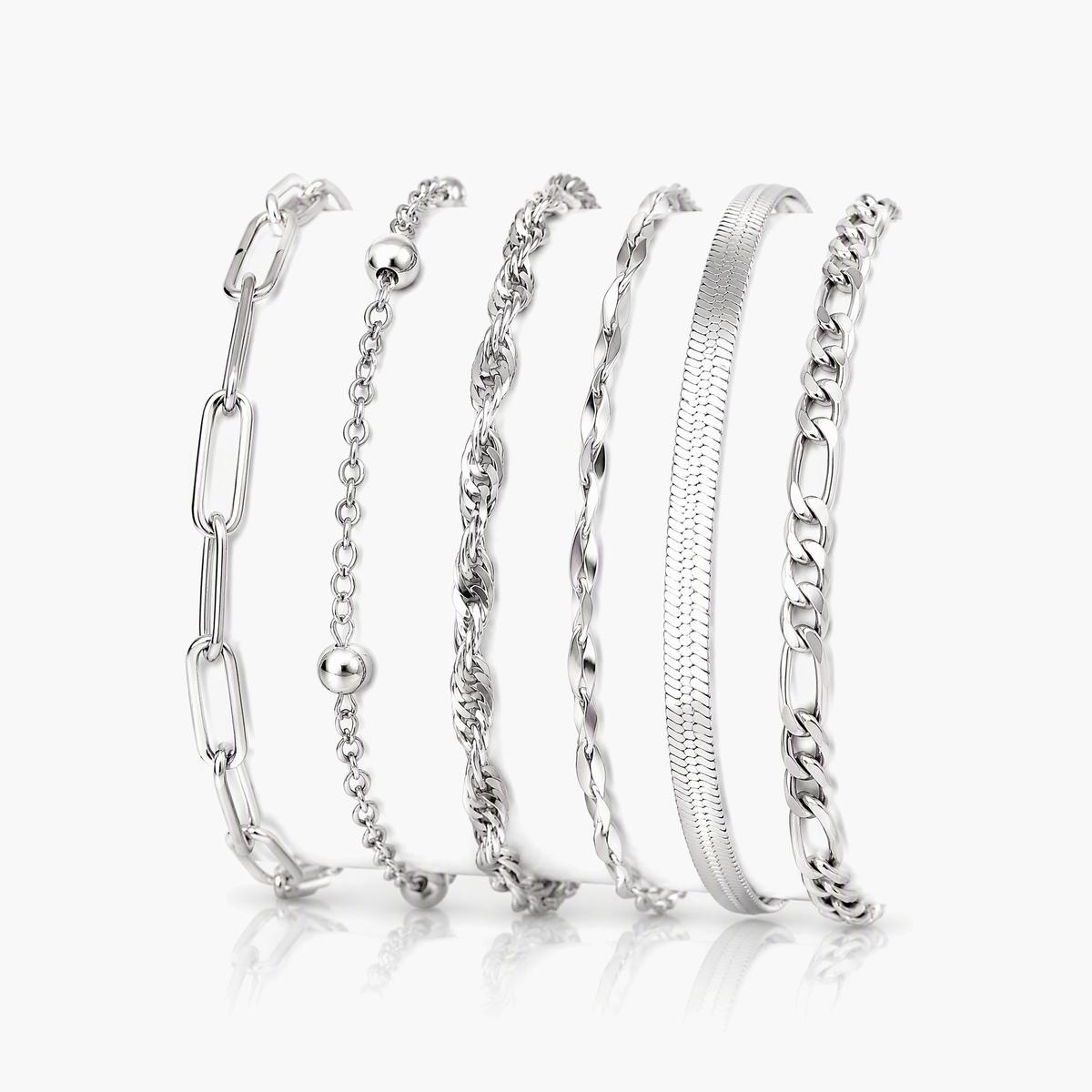 Trendy Mixed Chain Link Bracelet