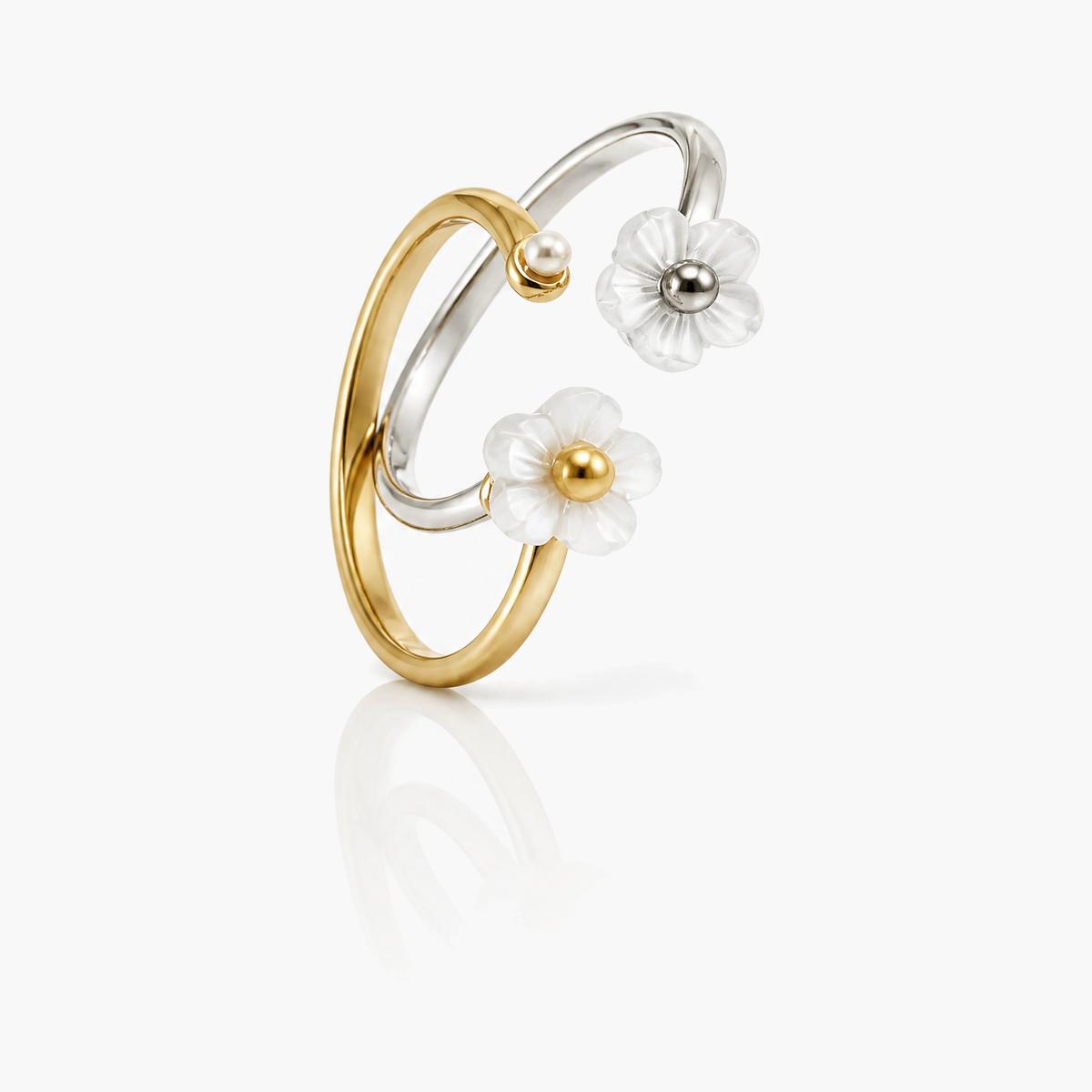 Dainty Flower Open Ring