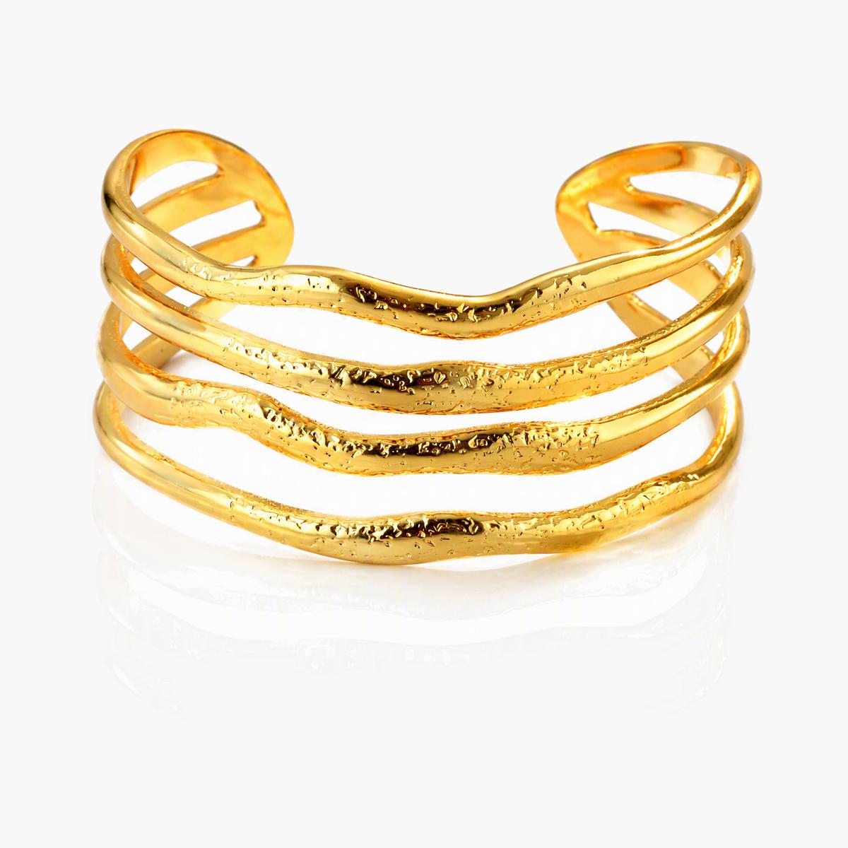 Trendy Wavy Band Bangle