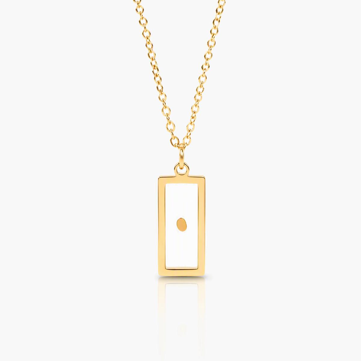 Minimalist Rectangle Frame Pendant Necklace