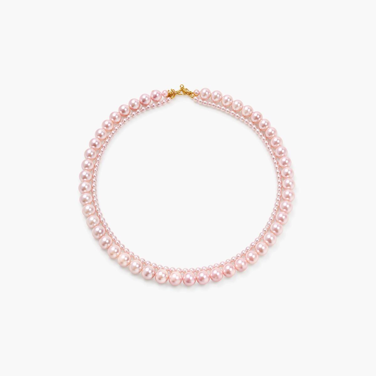Elegant Graduated Double Layer Pearl Necklace