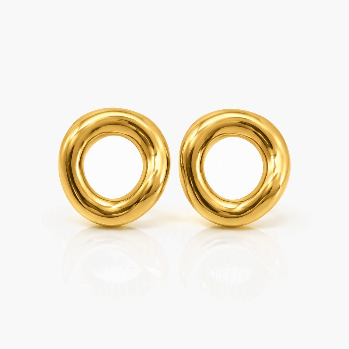 Textured Flower Stud Earrings