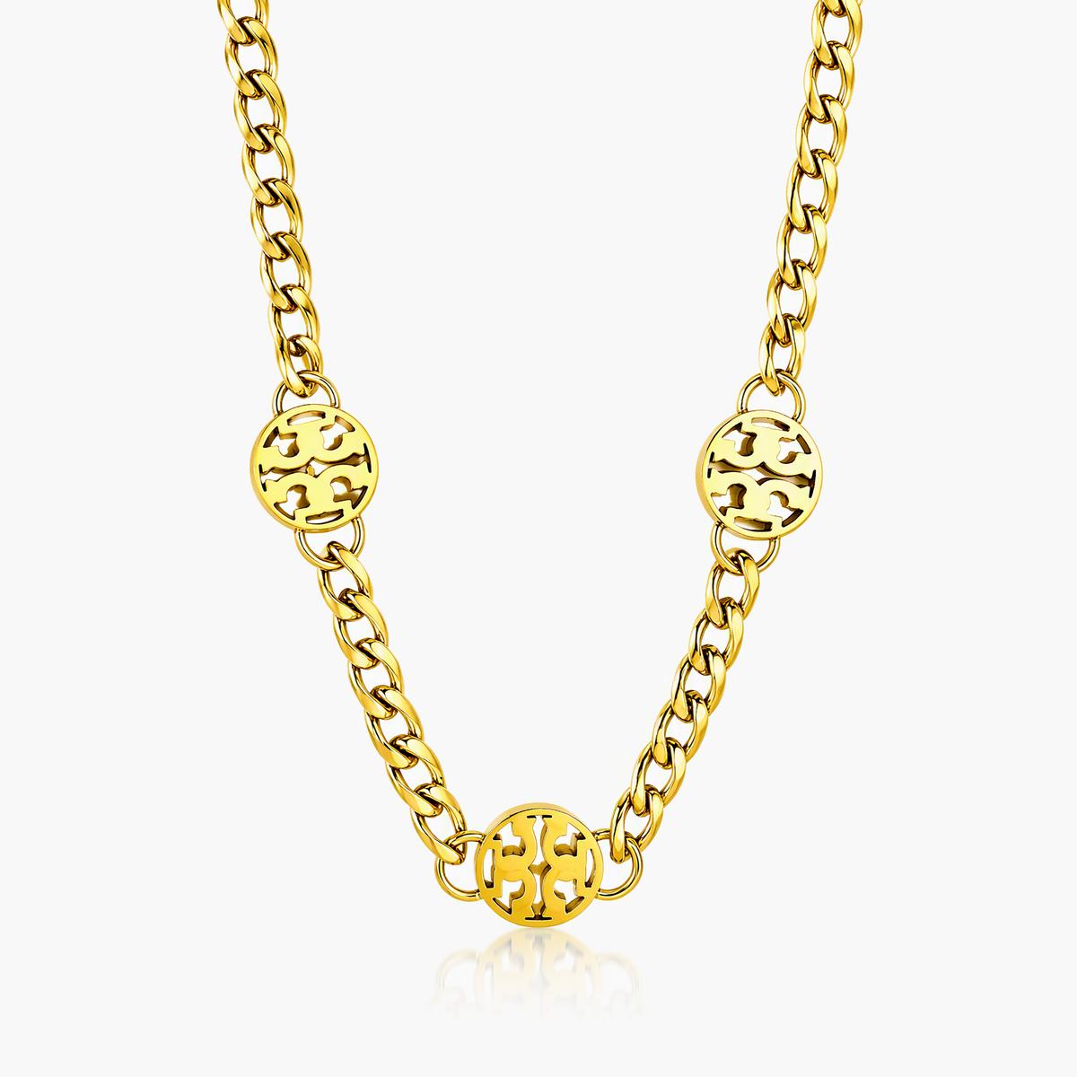 Trendy Circle Disc Necklace