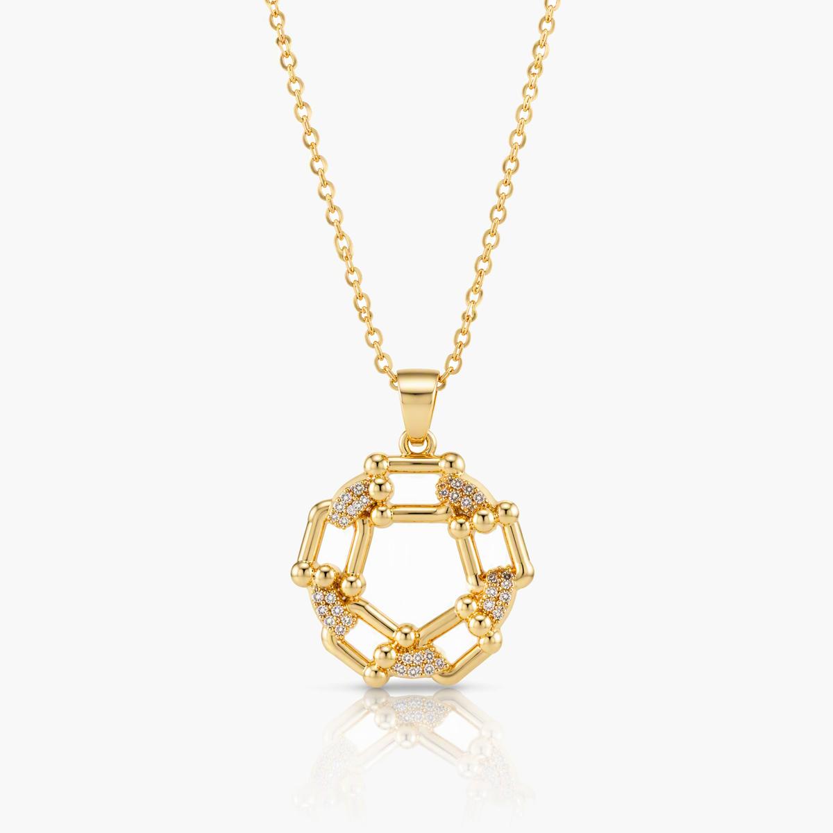Geometric Sphere Pendant Necklace