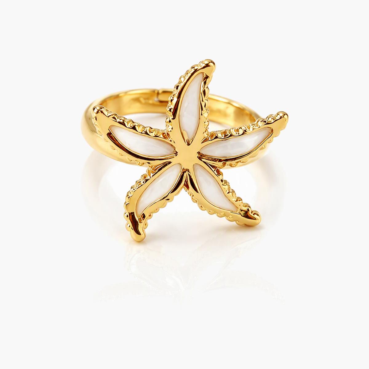 Trendy Sea Life & Flower Ring