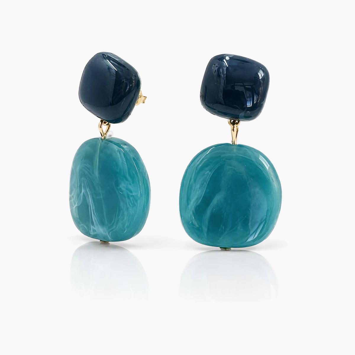 Chunky Geometric Drop Earrings