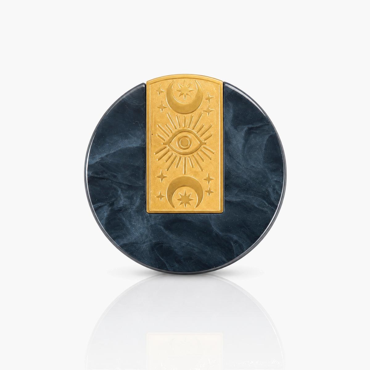 Celestial Bar Round Stud Earrings