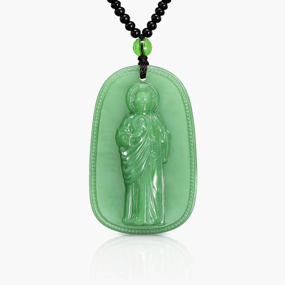 Carved Saint Pendant Necklace