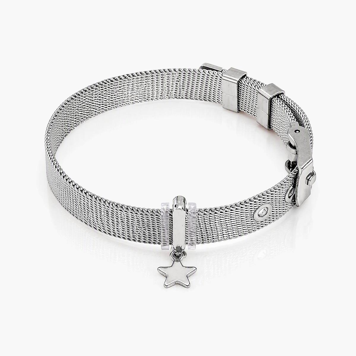 Mesh Chain Star Charm Bracelet