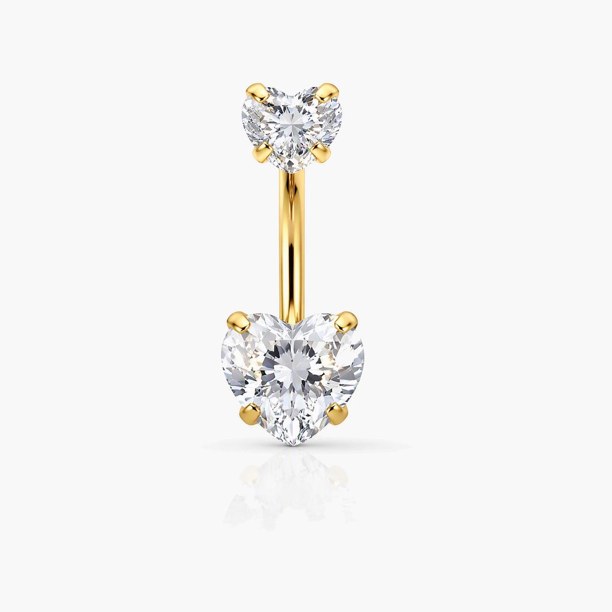 Cute Double Heart Belly Ring