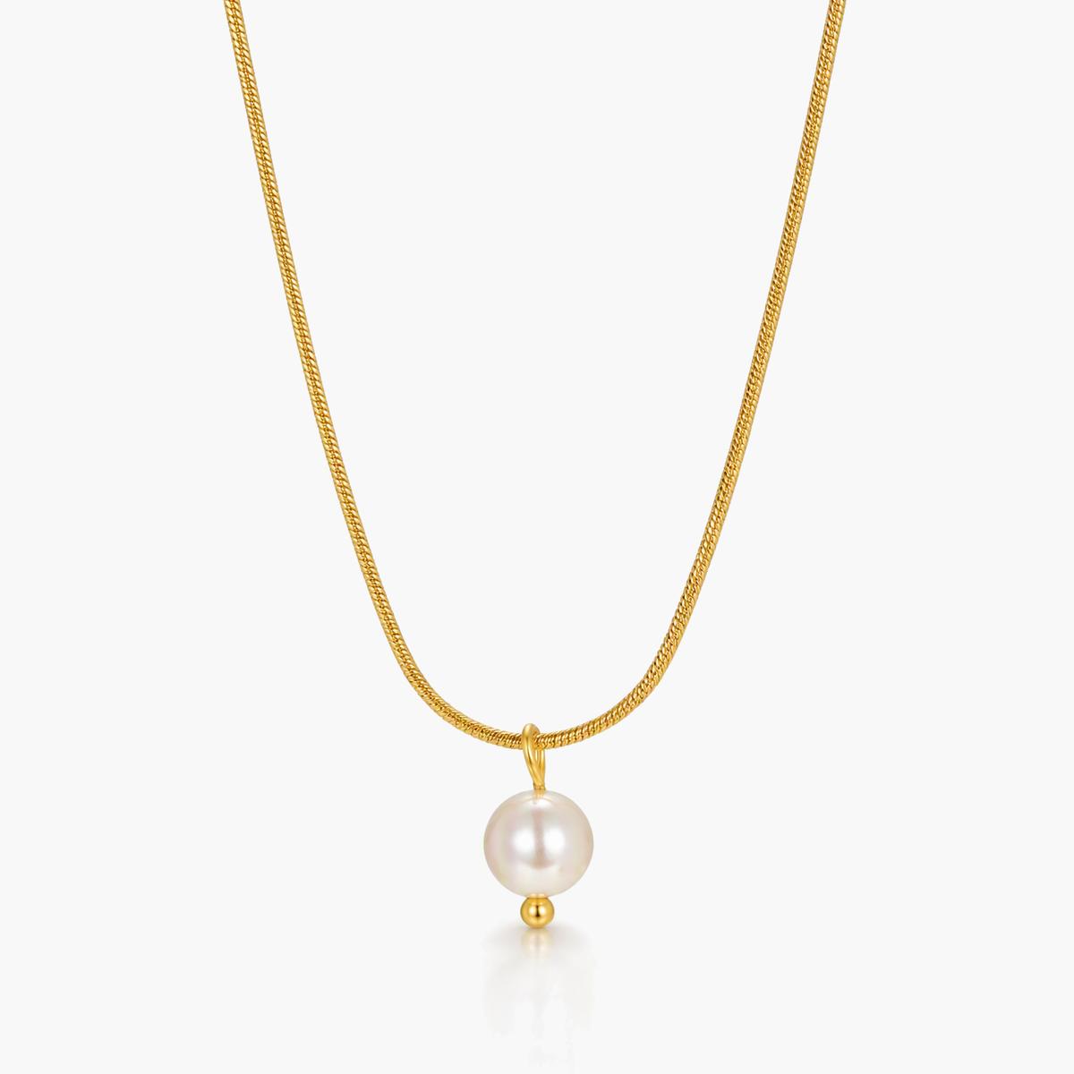 Dainty Single Pearl Necklace