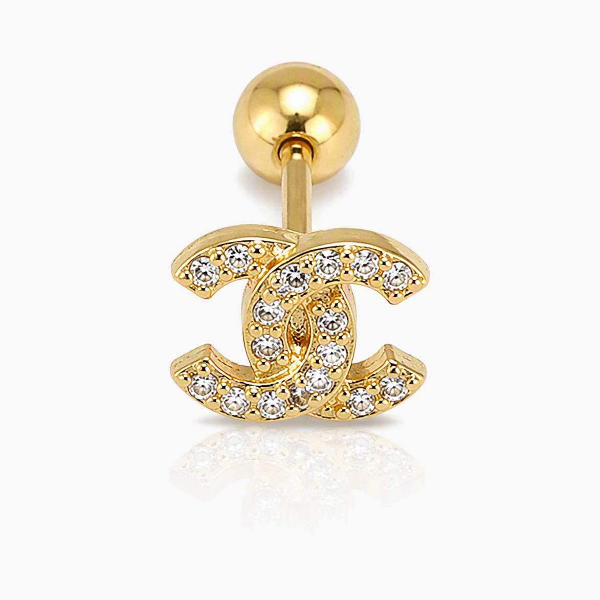 Dainty Interlocking C Stud Earrings