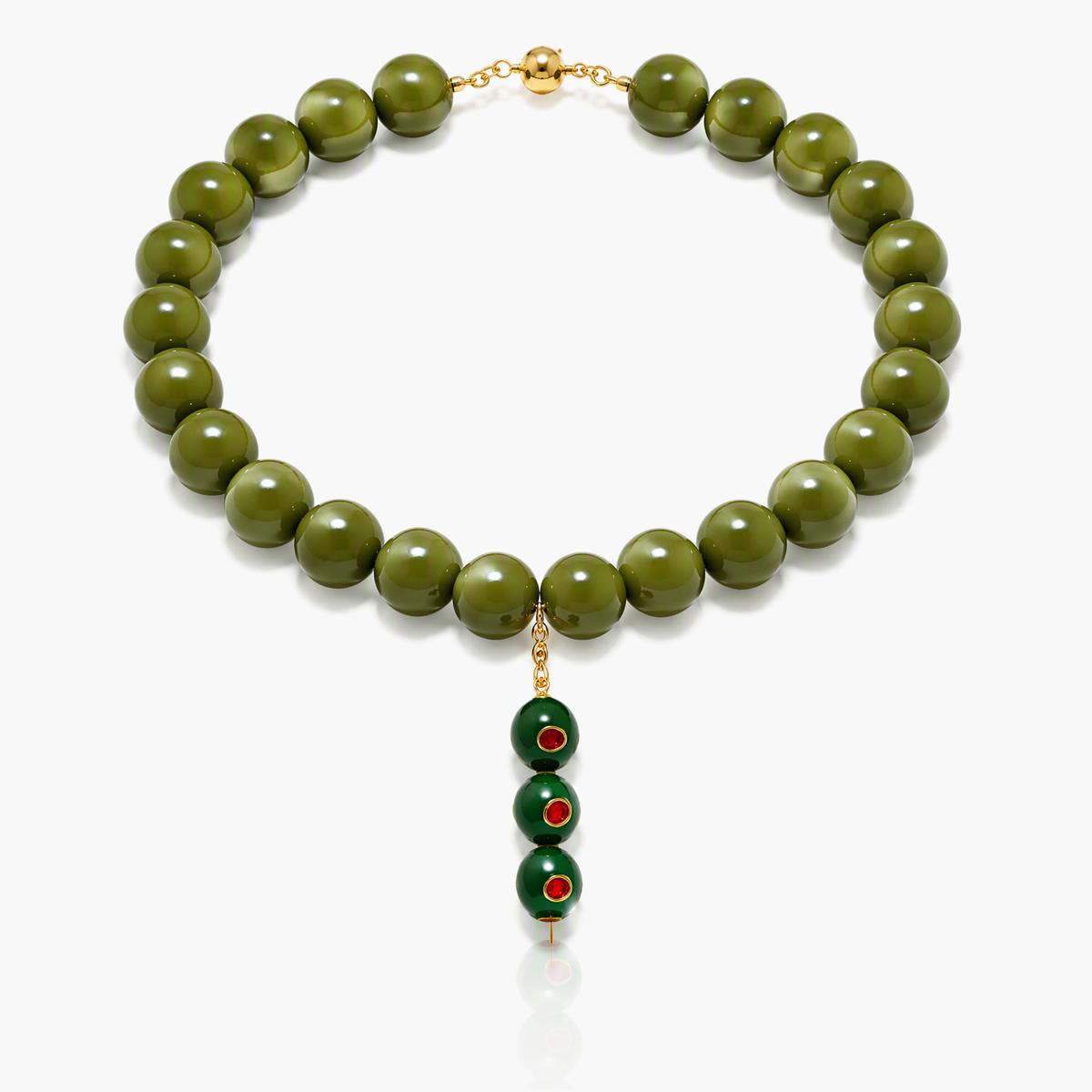 Chunky Beaded Drop Necklace