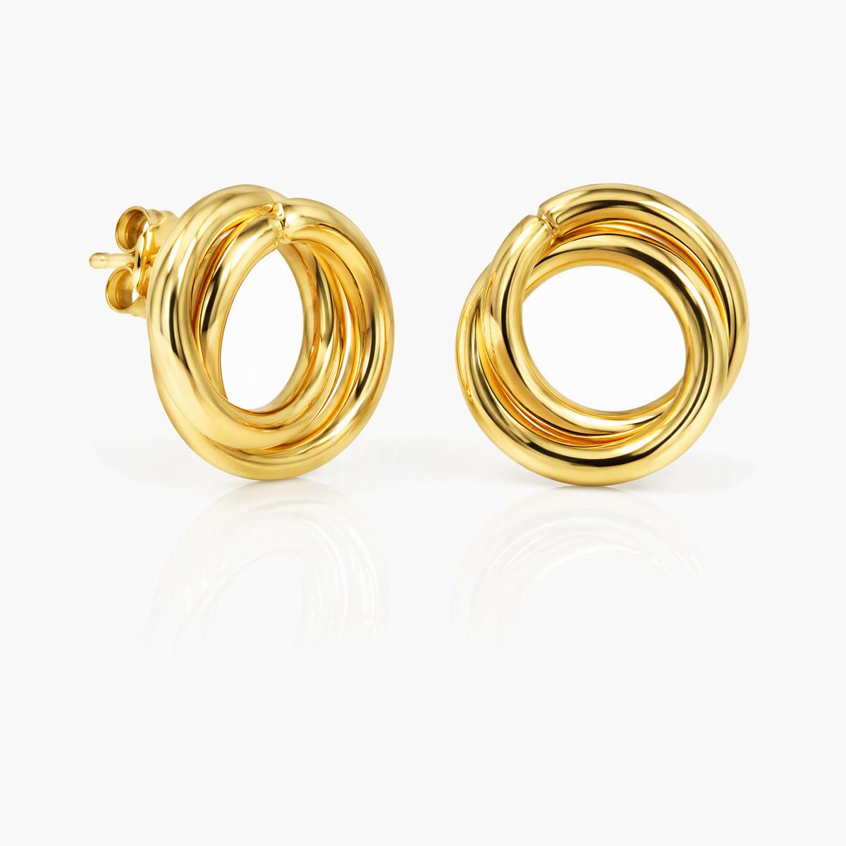 Minimalist Interlocking Hoops Earrings