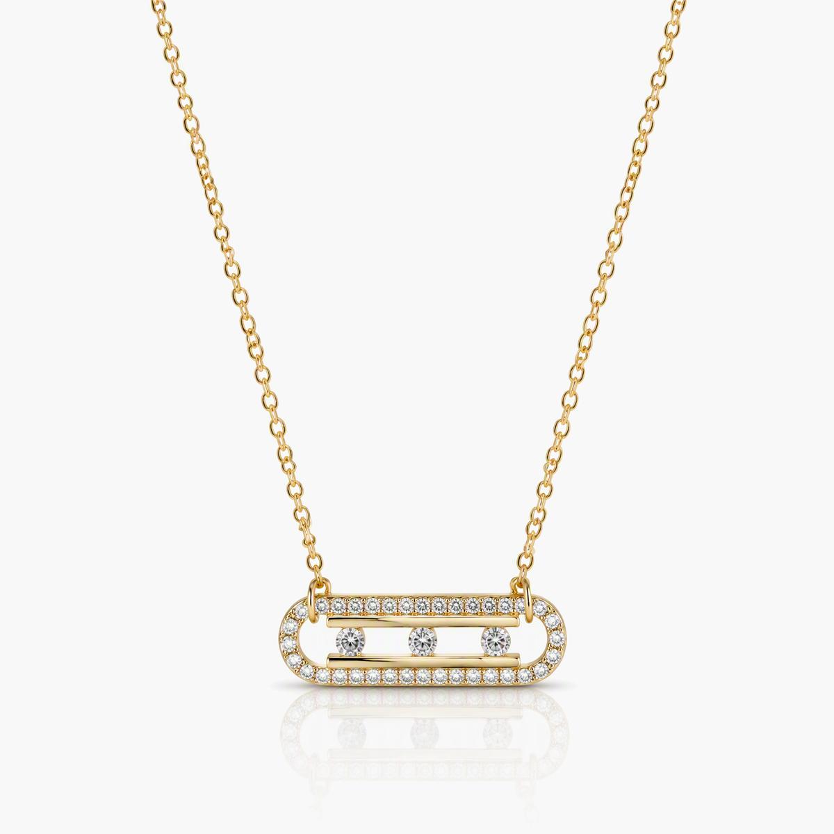 Minimalist Bar Rectangle Pendant Necklace