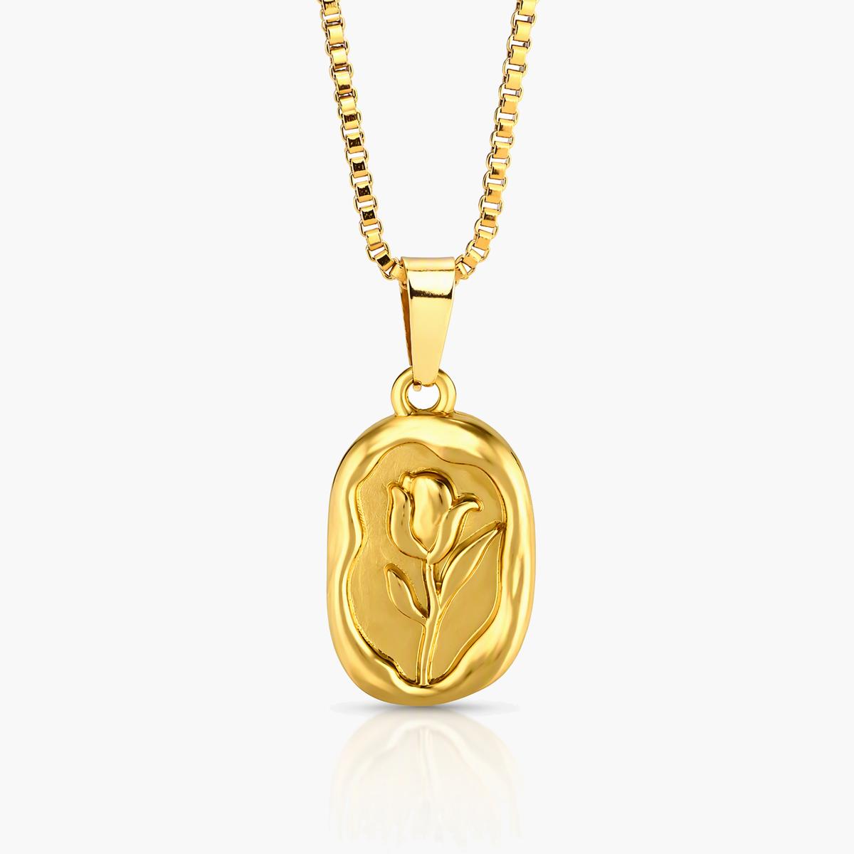 Rose Flower Pendant Necklace