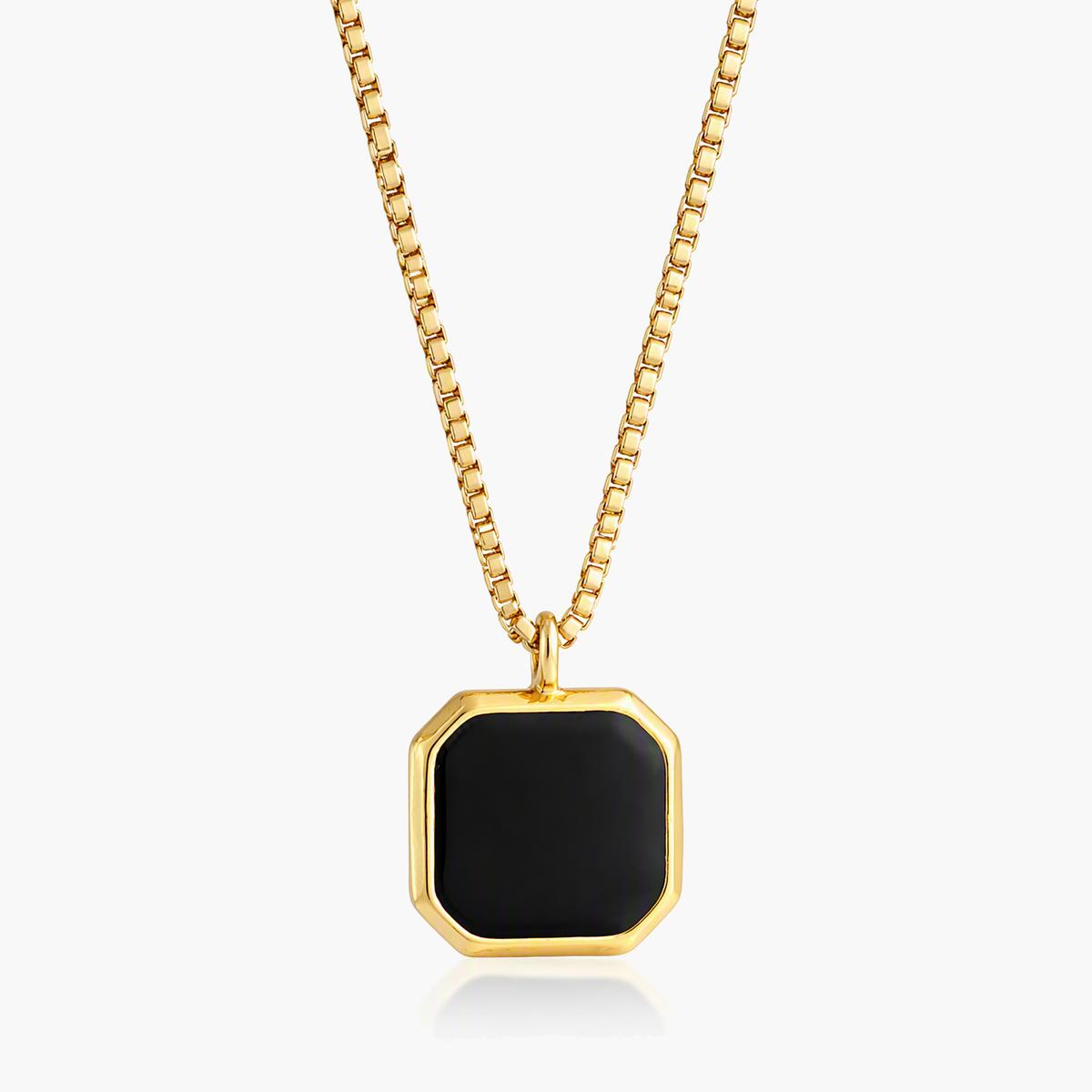 Minimalist Octagonal Pendant Necklace