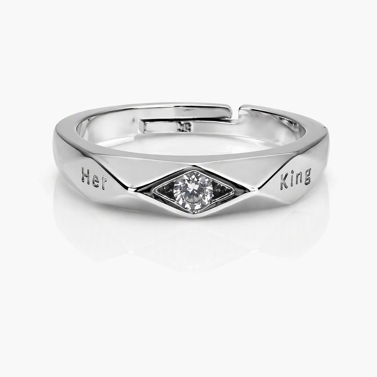 Geometric Engraved Band Ring