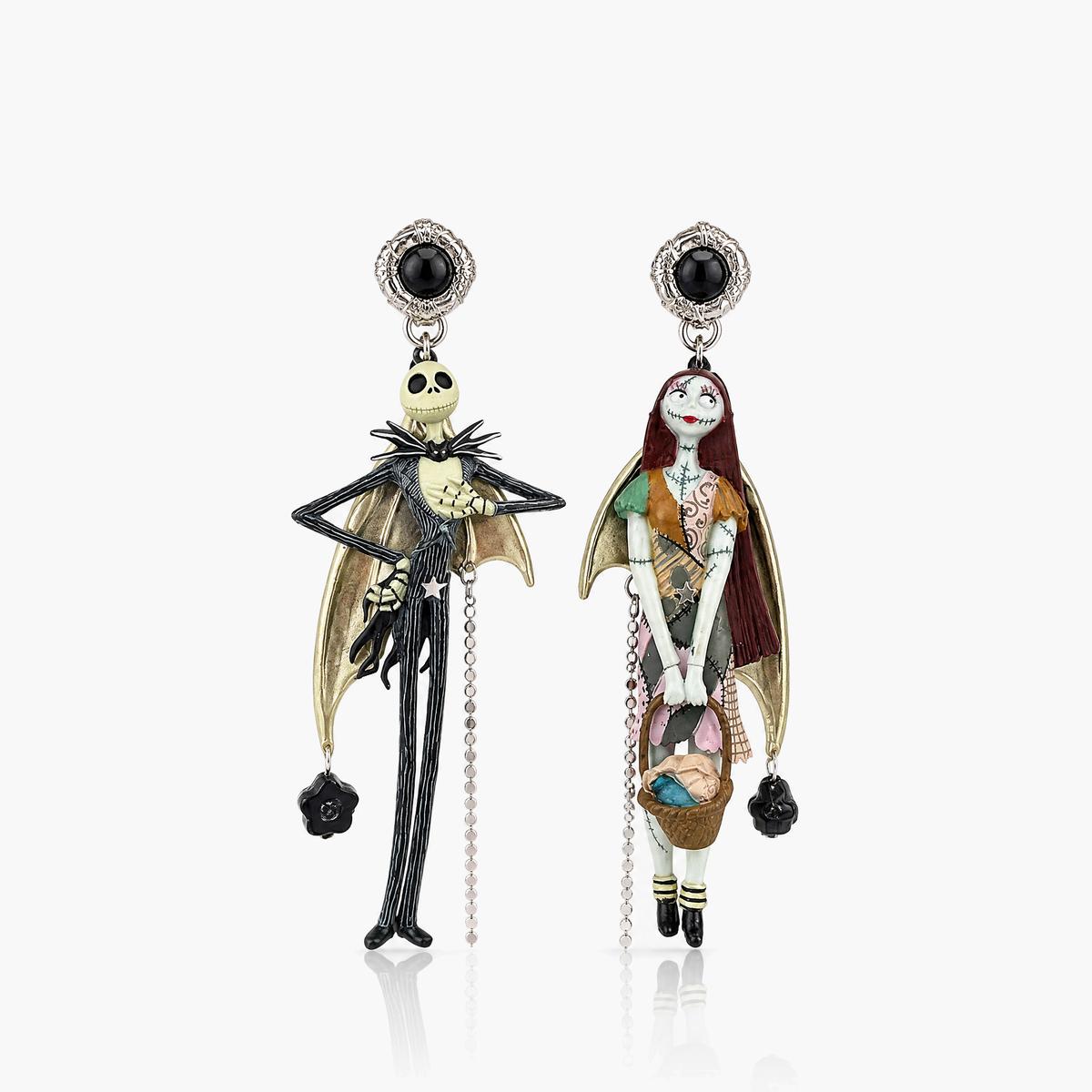 Cute Winged Skeleton Drop Earrings