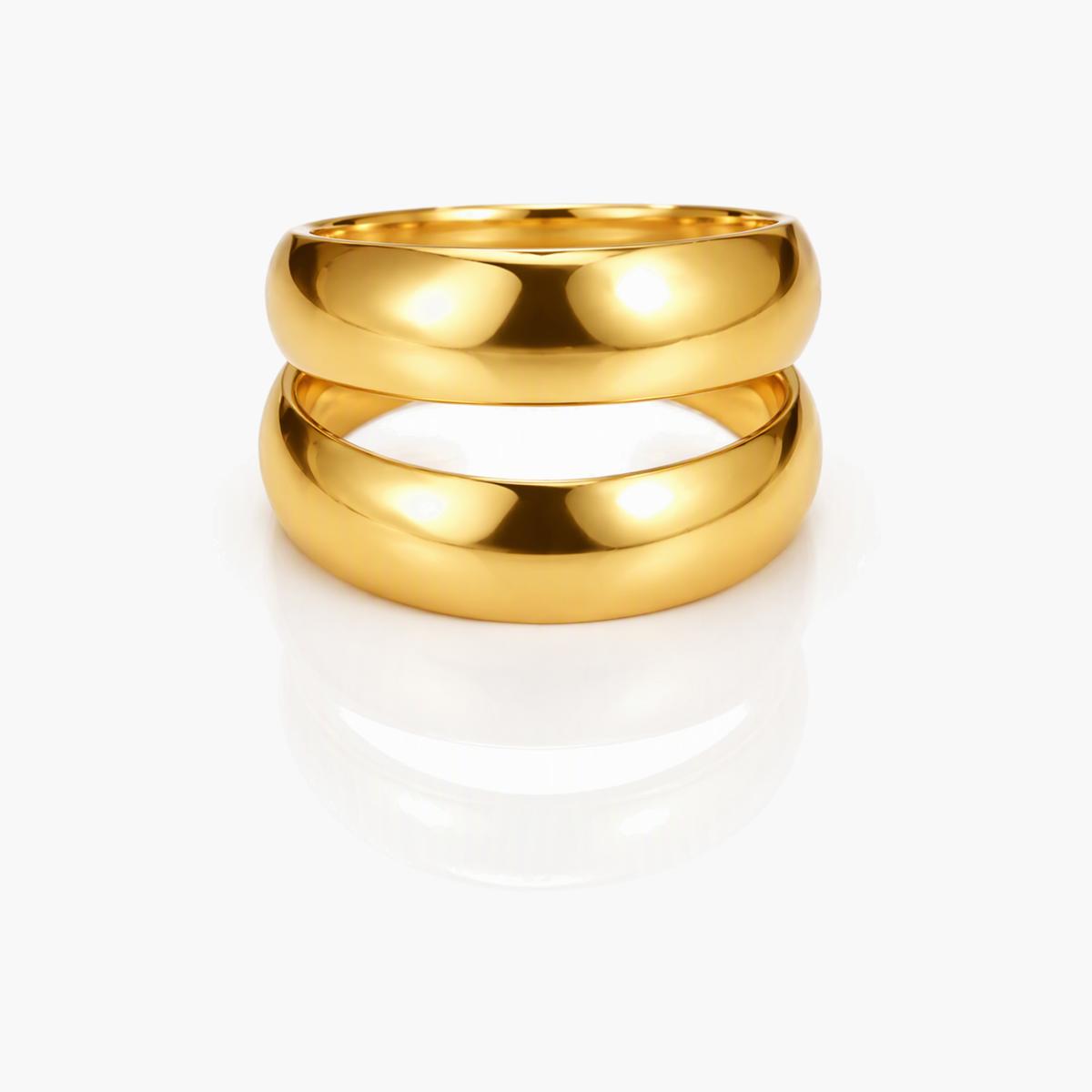 Minimalist Wavy Open Cuff Ring