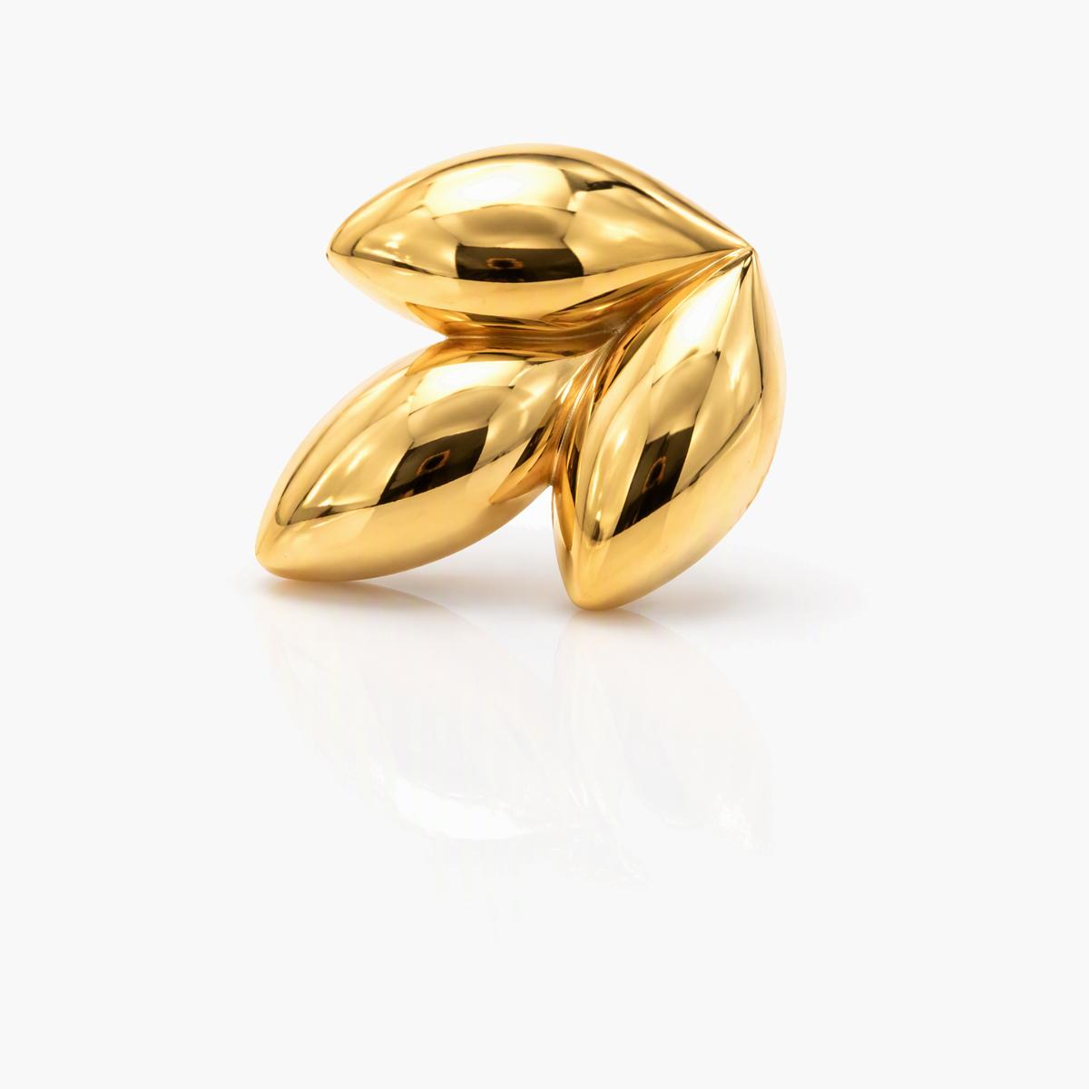 Three Leaf Cluster Stud Earrings