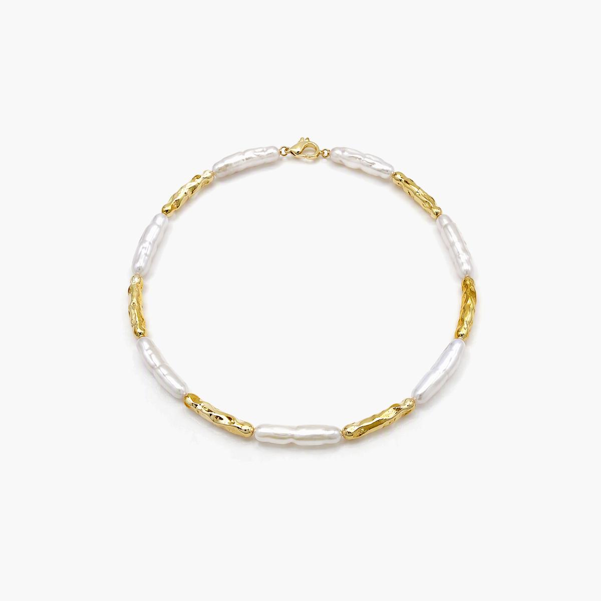 Elegant Pearl Link Necklace