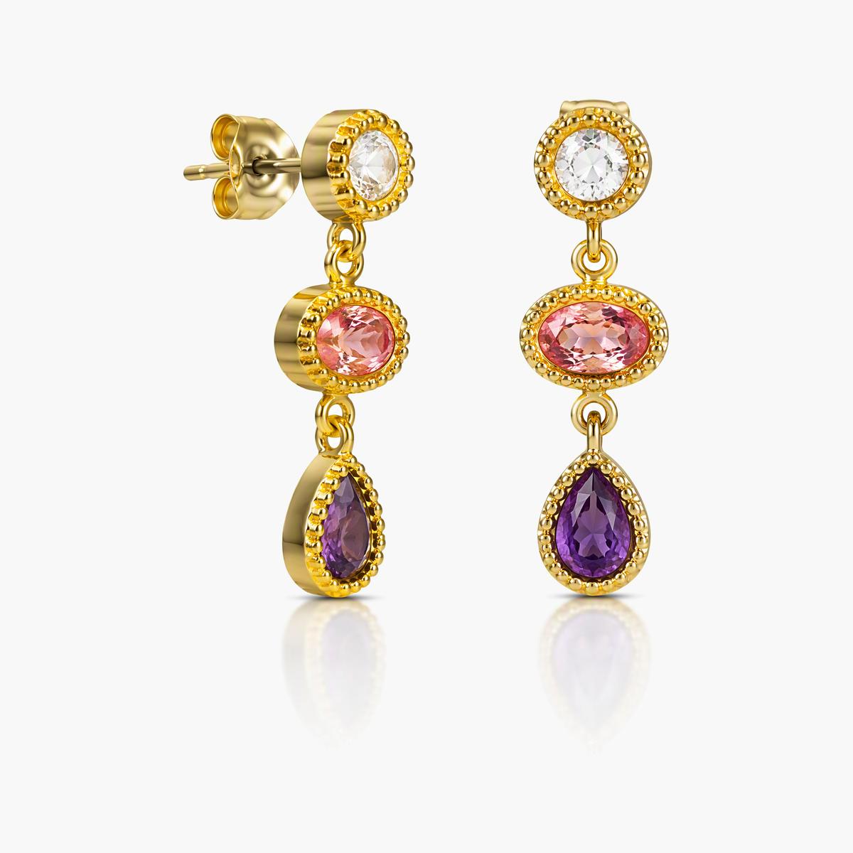 Four-Leaf Clover Drop Earrings