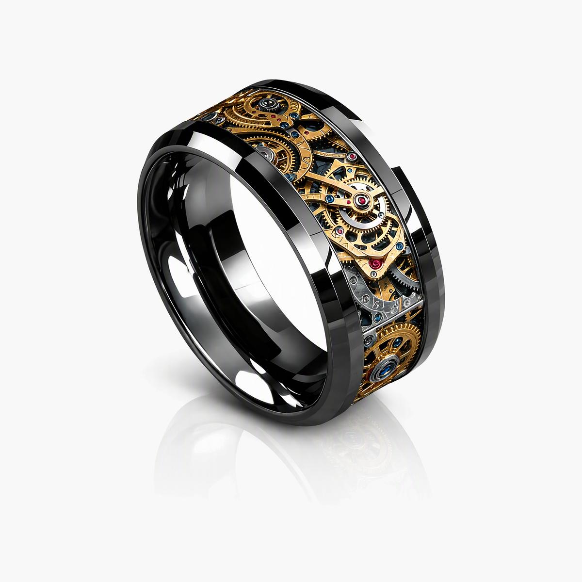 Trendy Gear Pattern Ring