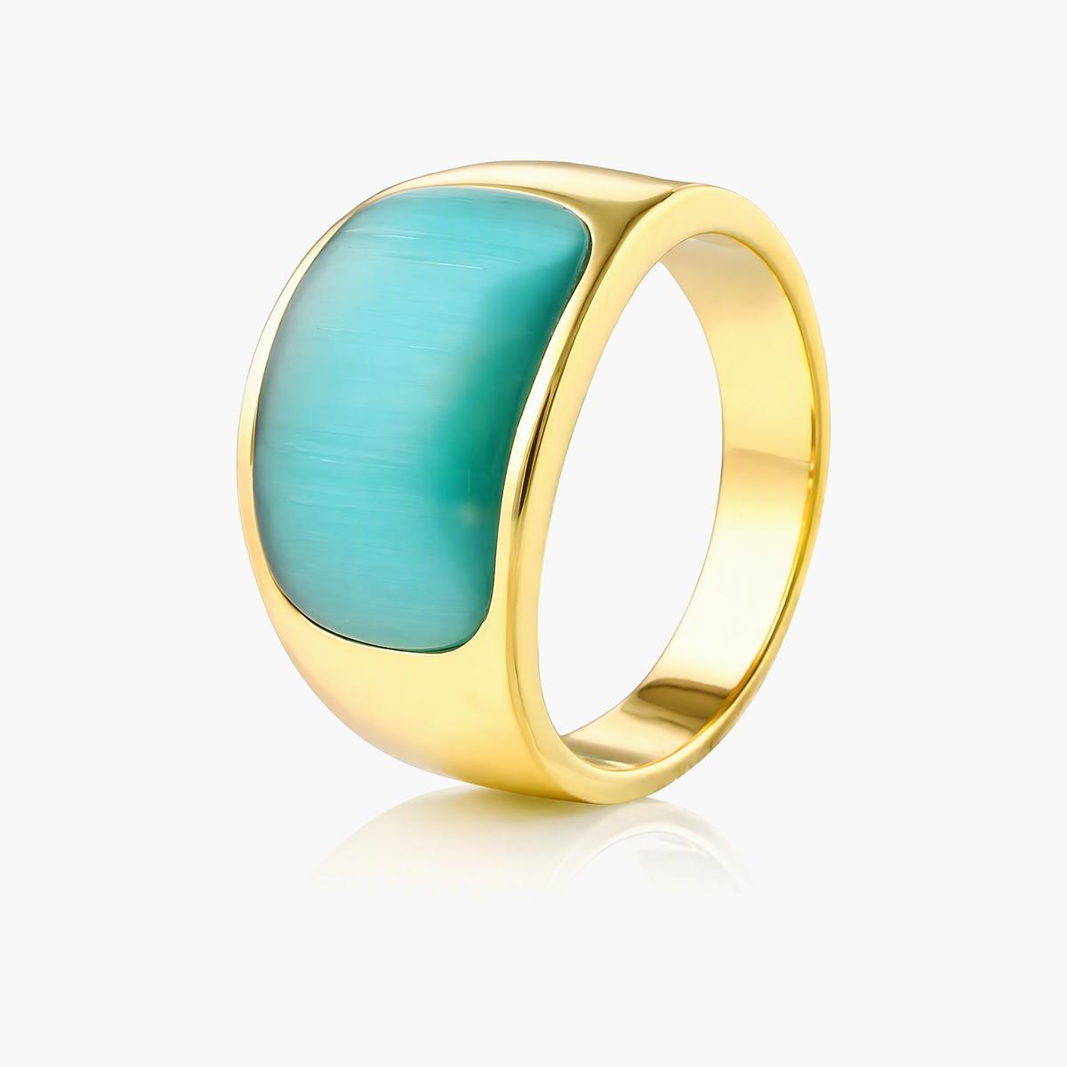 Chunky Rectangular Stone Ring