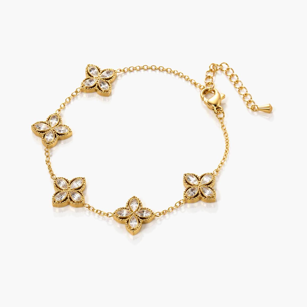 Dainty Flower Charm Bracelet