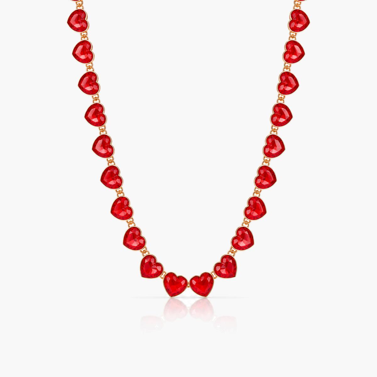 Trendy Multi-Color Heart Necklace