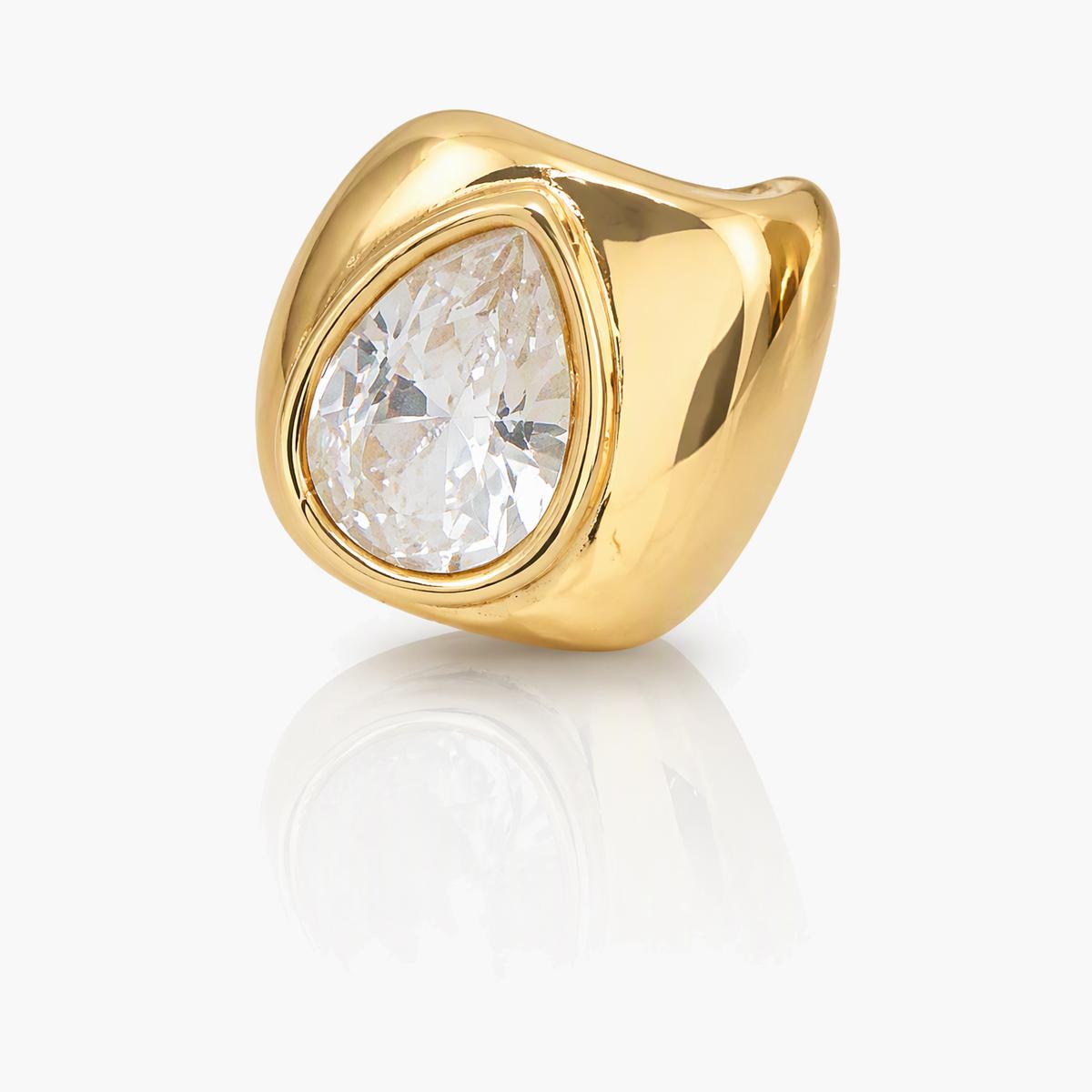 Trendy Oval Stone Cuff Earring