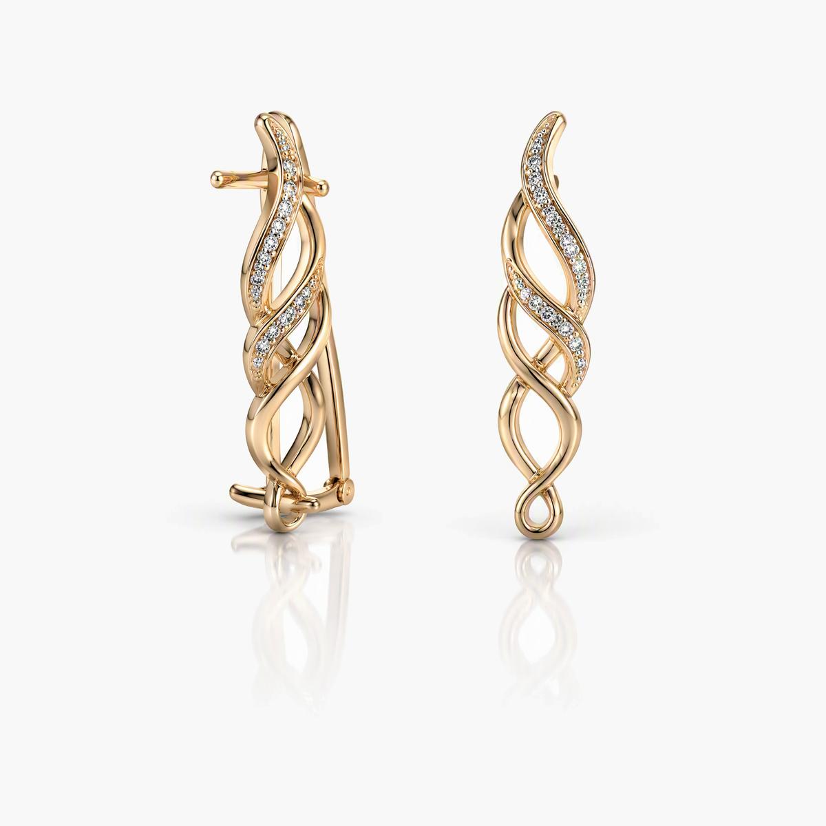 Elegant Twisted Vine Drop Earrings