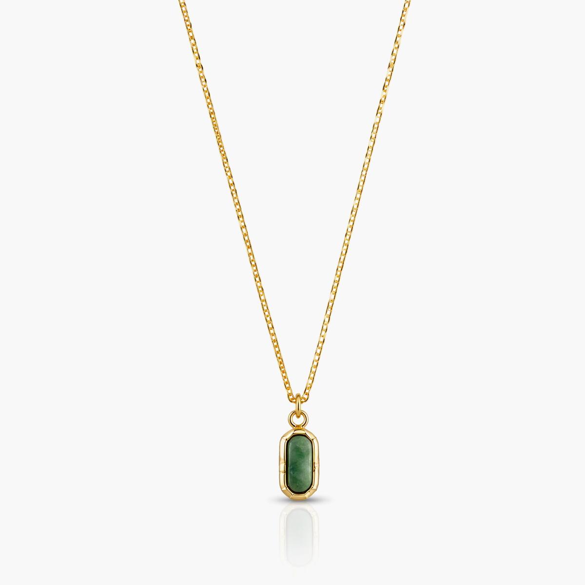 Dainty Bar Rectangle Pendant Necklace
