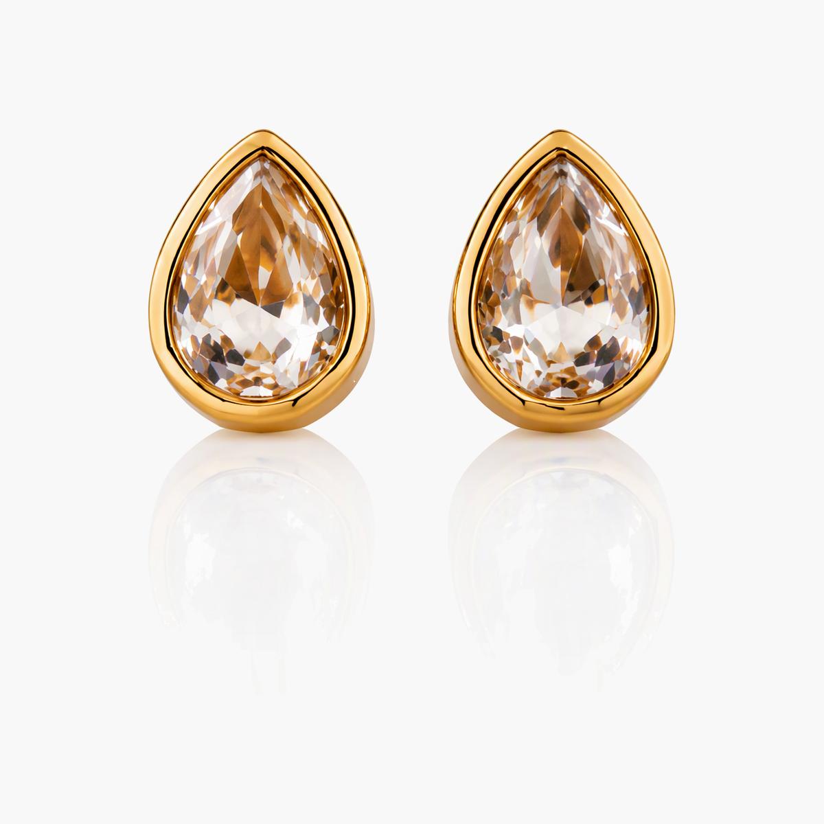 Teardrop & Octagon Stud Earrings