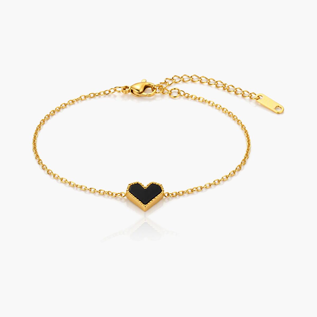 Dainty Heart Charm Bracelet