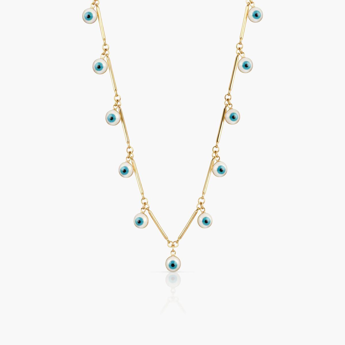 Trendy Evil Eye Heart Necklace